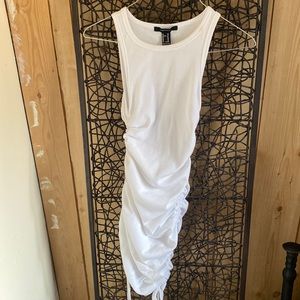 White Scrunch Dress